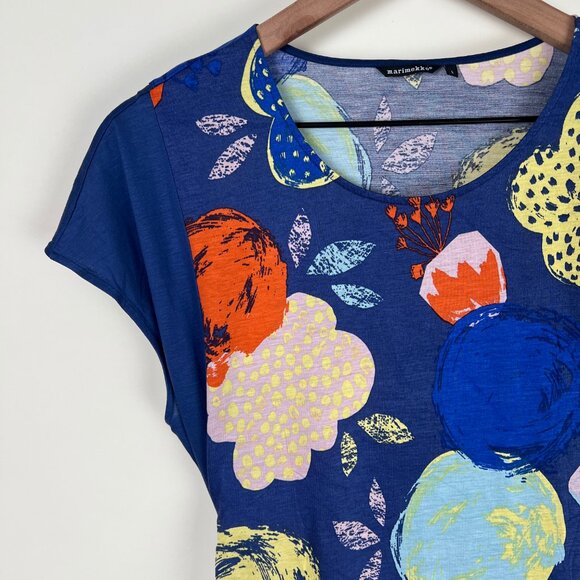 Marimekko Katte Dress Mini Midi Floral Print Scandinavian Summer Sun Scandi Girl - Picture 7 of 14